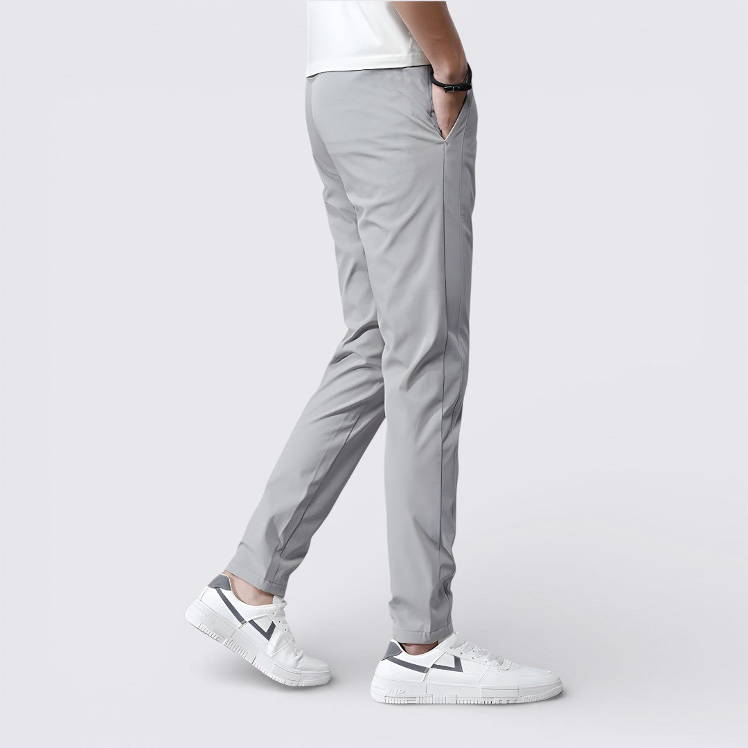 Men's Straight Leg Trousers – Modern Trousers – Elasticated Waist
