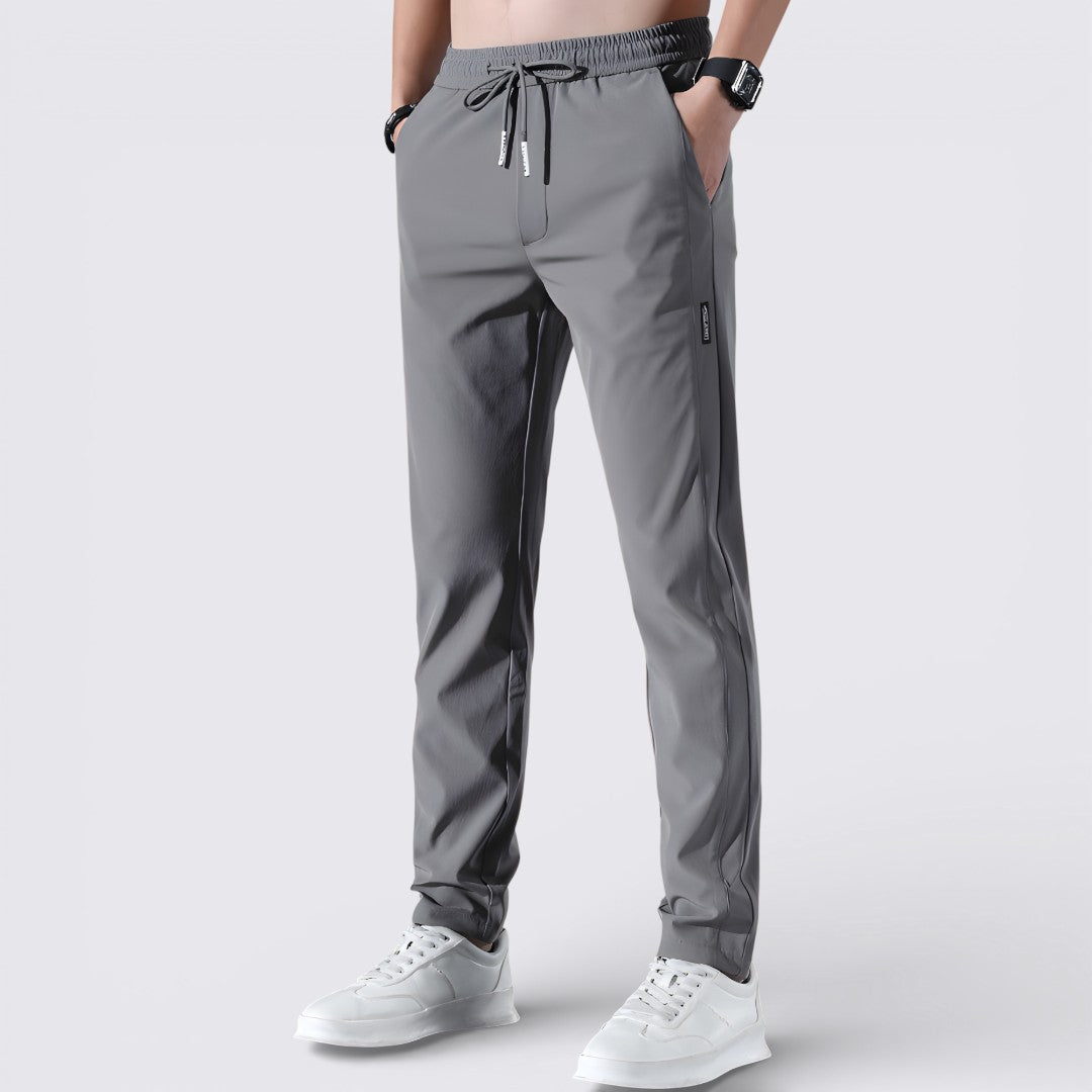 Men's Straight Leg Trousers – Modern Trousers – Elasticated Waist