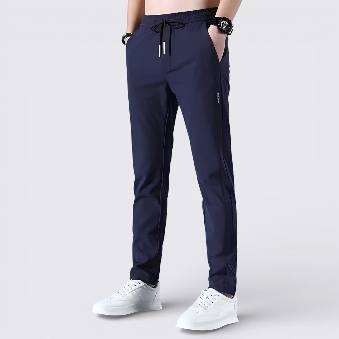 Men's Straight Leg Trousers – Modern Trousers – Elasticated Waist