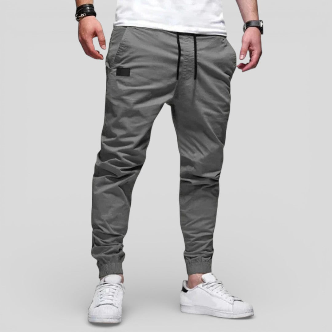 Men's Trousers with Elasticated Waist - Modern Trousers - Front Pockets
