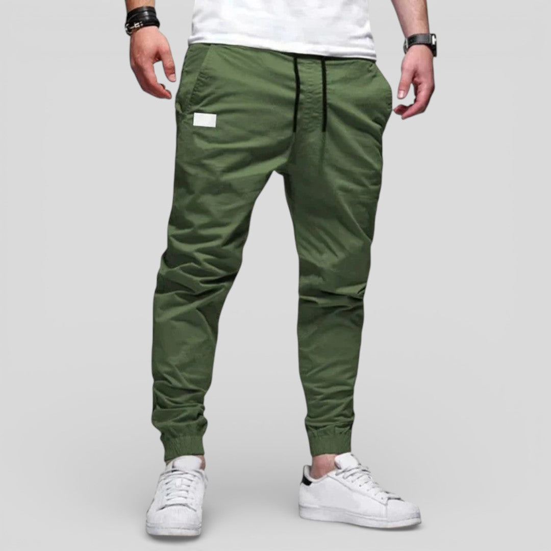 Men's Trousers with Elasticated Waist - Modern Trousers - Front Pockets