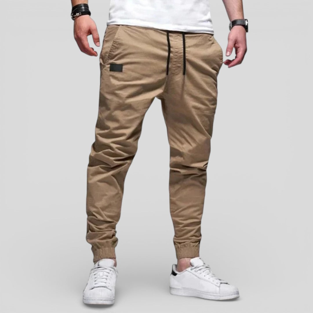 Men's Trousers with Elasticated Waist - Modern Trousers - Front Pockets