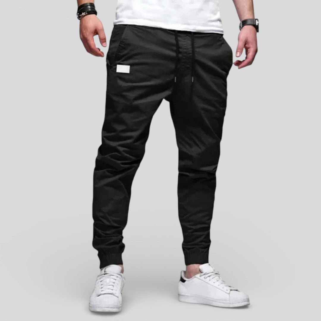 Men's Trousers with Elasticated Waist - Modern Trousers - Front Pockets