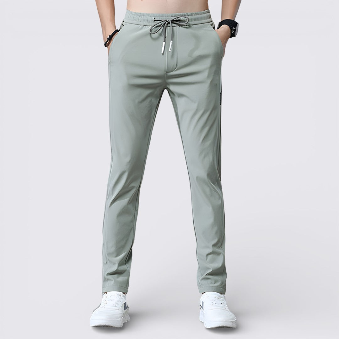 Men's Straight Leg Trousers – Modern Trousers – Elasticated Waist