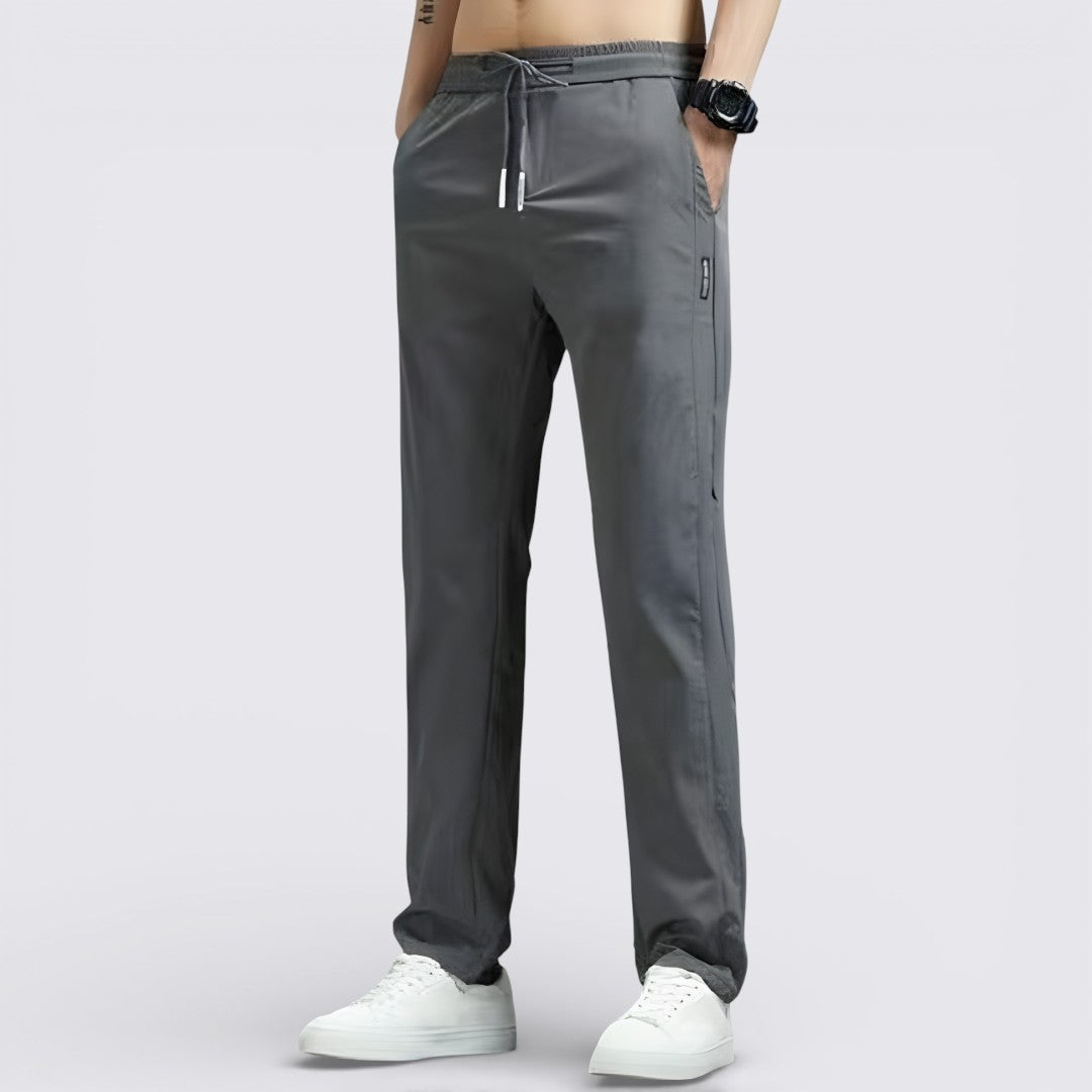 Men's Straight Leg Trousers – Modern Trousers – Elasticated Waist