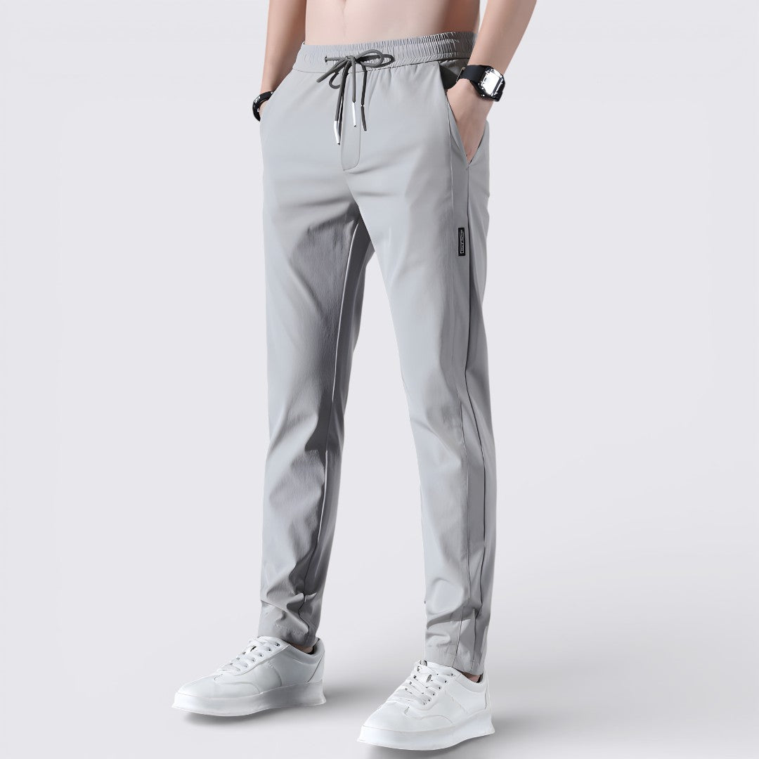 Men's Straight Leg Trousers – Modern Trousers – Elasticated Waist